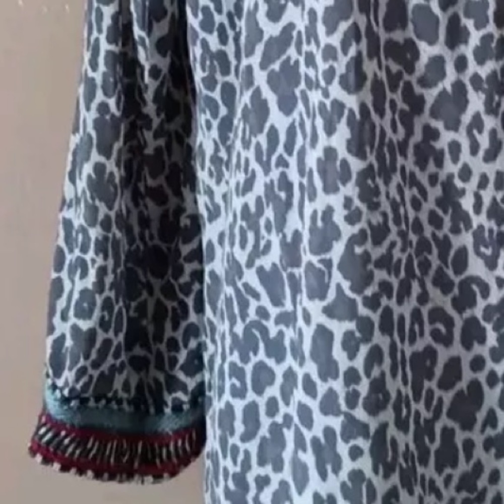Johnny Was Biya heavily embroidered Navila silk blouse (oversized) NWT RARE - Picture 9 of 12
